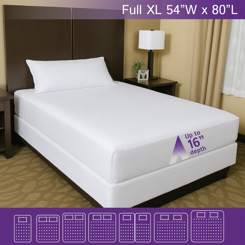 Four Seasons Essentials Full Extra Long (XL) Waterproof Mattress Protector - Fitted Sheet Style - Hypoallergenic Premium Quality Cover Protects Against Dust, Allergens - Image 3